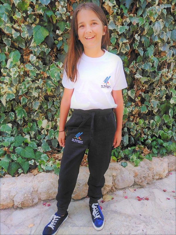 A girl wearing the school uniform